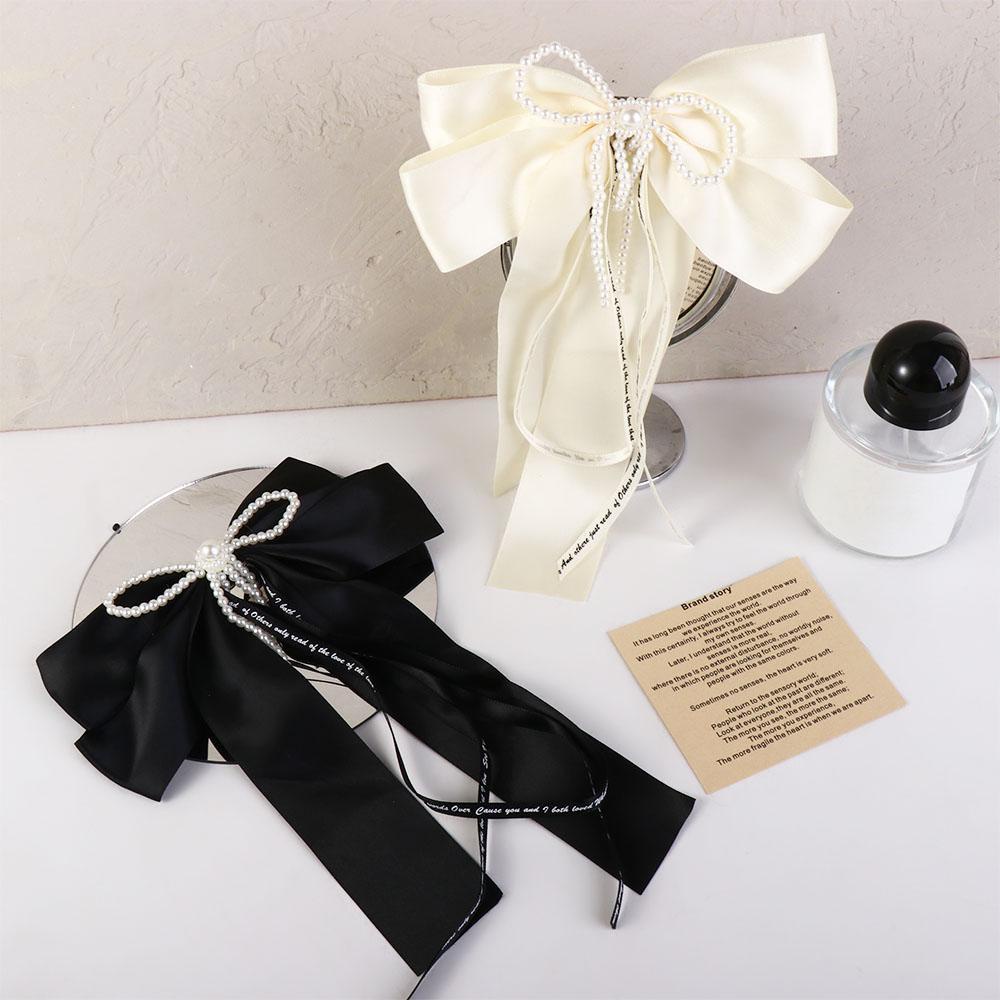 Epoch Kẹp Tóc Nơ Vải Satin Phong Cách Retro Dành Cho Nữ