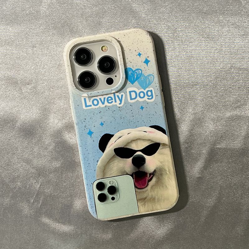 Ốp Điện Thoại Chống Sốc In Hình Cún / Mèo Hoạt Hình Dễ Thương Cho Iphone 14Promax 13 7P 11 12