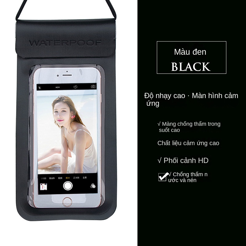 Túi Đựng Điện Thoại Bằng tpu Trong Suốt Chống Thấm Nước Có Thể Chạm Màn Hình Cảm Ứng
