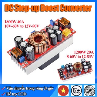 Bộ chuyển đổi dc-dc 1800w 40a 10v-60v đến 12v-90v mô đun tăng áp 1200w 20a 8-60v đến 12-83v