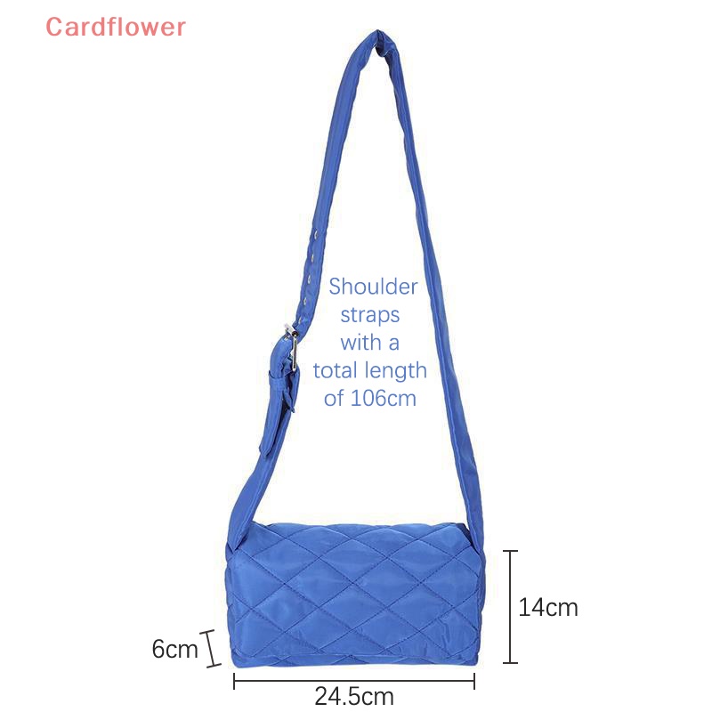 Túi Đeo Chéo Vai Bằng Vải Nylon Bóng Sức Chứa Lớn Mùa Đông Cho Nữ Mới