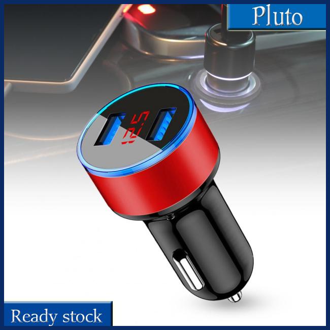 Tẩu Sạc Nhanh 5V 3.1A Hai Cổng Usb QC Có Đèn Led Hiển Thị Vôn Kế Cho Điện Thoại Di Động