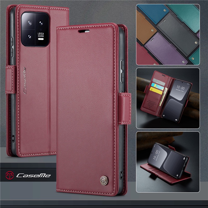 Bao Da Điện Thoại Dạng Ví Sang Trọng Dành Cho Xiaomi 13 Pro Lite 12 12t 11t Poco X5 Pro 12s 12x Ốp