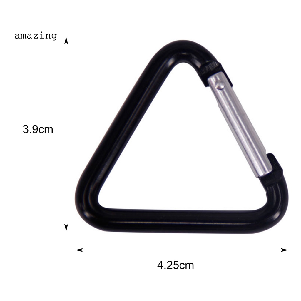 Set 5 Móc Khóa Tam Giác Bằng Hợp Kim Nhôm Chuyên Dụng Cho Túi Xách Leo Núi
