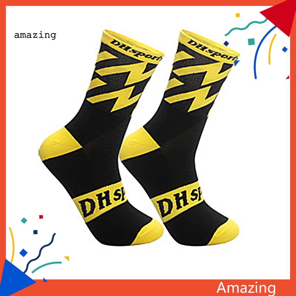 1 Đôi Tất Dệt Kim Màu Sắc Tươi Sáng Chống Trượt Chân Tiện Dụng Thời Trang Unisex