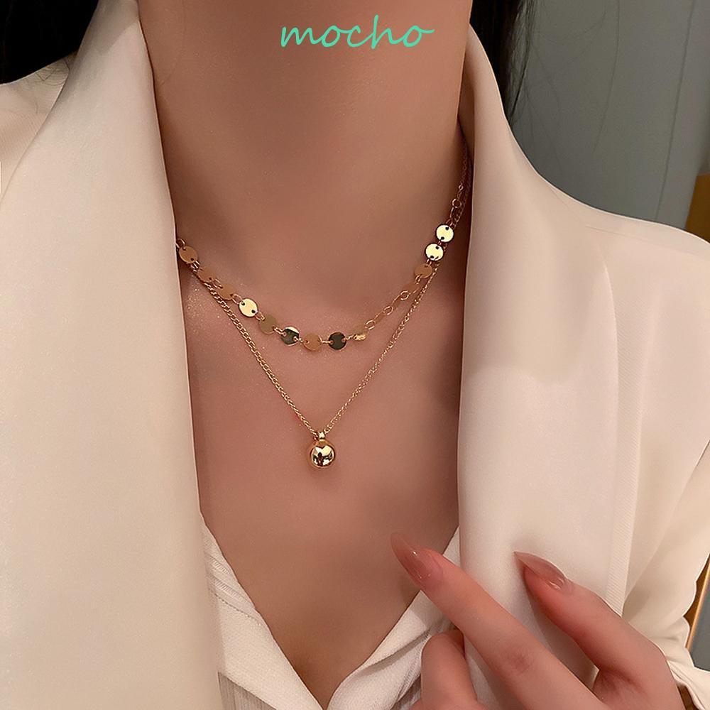 Vòng cổ Hai Lớp Mặt Tròn Thời Trang Dành Cho Nữ