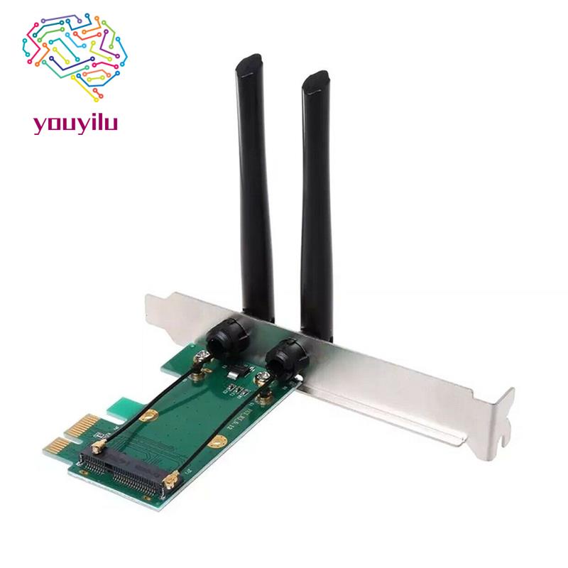 Card WiFi PCI-E Express + 2 Ăng-Ten Mở RộNg Cho PC