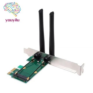 Card wifi pci-e express + 2 ăng-ten mở rộng cho pc