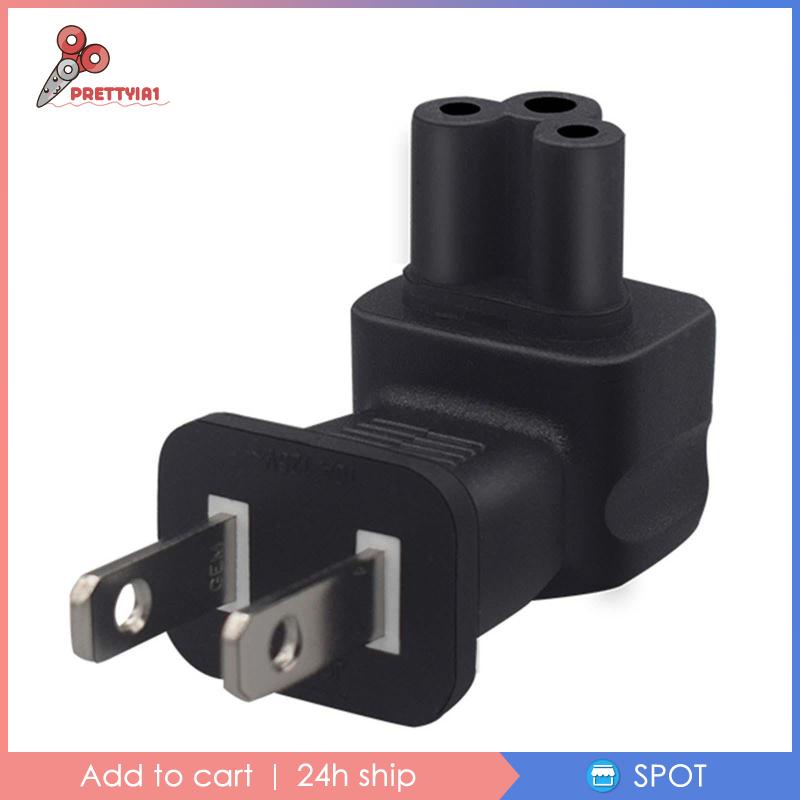 Đầu Chuyển Đổi Phích Cắm US Sang IEC320 C5 Siêu Bền Tiện Dụng Cho Notebook / Máy Tính Để Bàn