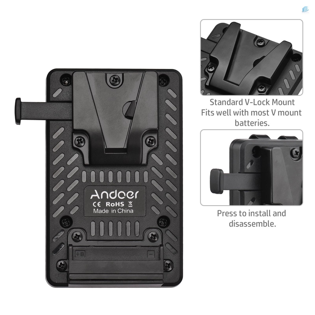 Bộ Chuyển Đổi Nguồn Điện Chữ V Mini Andoer Kèm Kẹp Thắt Lưng