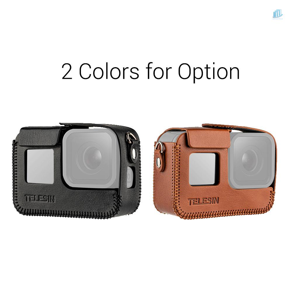 TELESIN Vỏ Da PU Bảo Vệ Máy Ảnh 8 Hành Động Cho smartwatchinone Tel Resin / PU