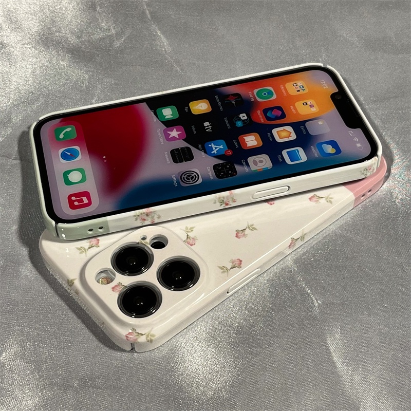 Ốp Điện Thoại Cứng Họa Tiết Hoa Đơn Giản Thời Trang Cho Iphone 8 11 13iPhone12 Apple 14 x7xs AXT9