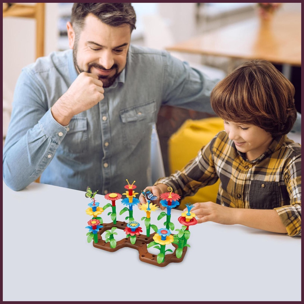 Bộ Đồ Chơi Khối Xếp Chồng Lên Nhau Dùng Làm Vườn Hoa / Tòa Nhà