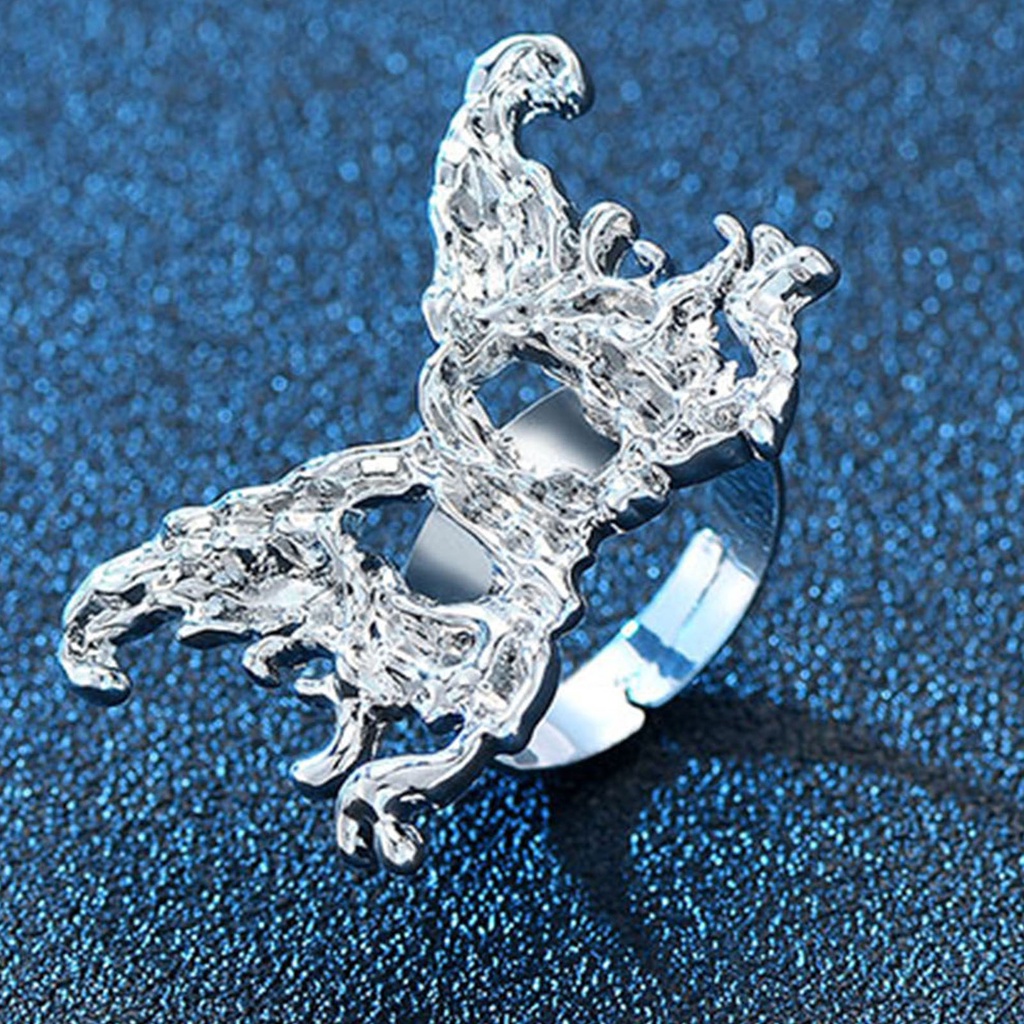 [IGT] Nhẫn Dạng Mở Hình Bướm Lấp Lánh Có Thể Điều Chỉnh Trang Sức Dự Tiệc Cho Nữ