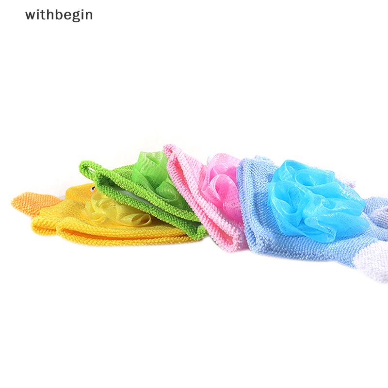 Găng Tay cotton Rửa Mặt Họa Tiết Động Vật Vui Nhộn Cho Bé