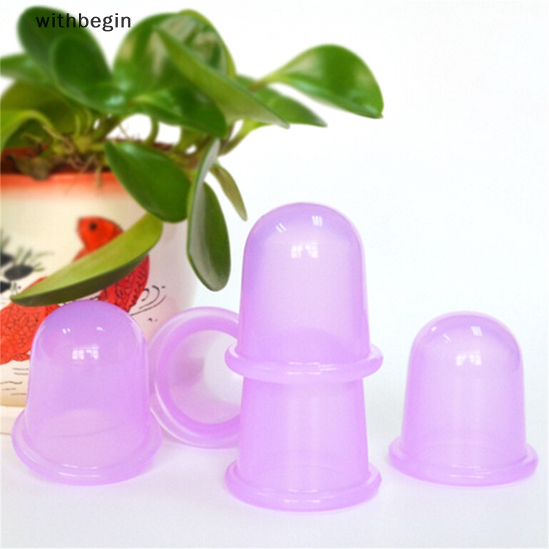 1 Bộ Cốc Giác Hơi Mát Xa Mặt Và Cơ Thể Bằng Silicone Chống Cellulite