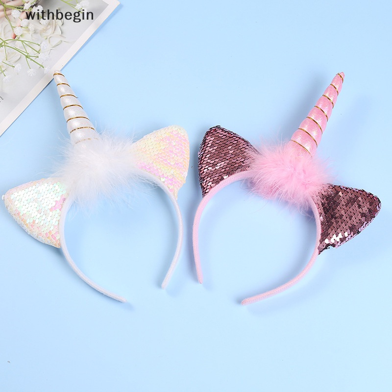 Băng Đô Hình Kỳ Lân Có Đèn LED Phát Sáng Dành Cho Bé Gái