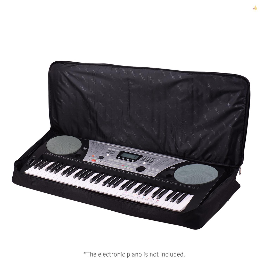 Túi Gig Bằng Cotton 8MM Chống Va Chạm 61 Phím Có Tay Cầm Màu Đen Cho Đàn Piano Điện