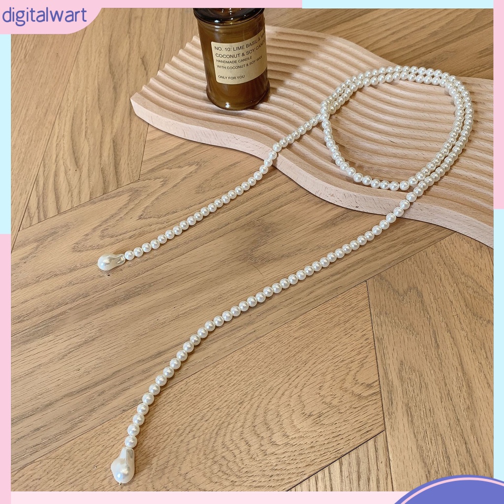 Vòng Cổ Choker Dài Nhiều Lớp Đính Ngọc Trai Nhân Tạo Phong Cách Vintage Cho Nữ