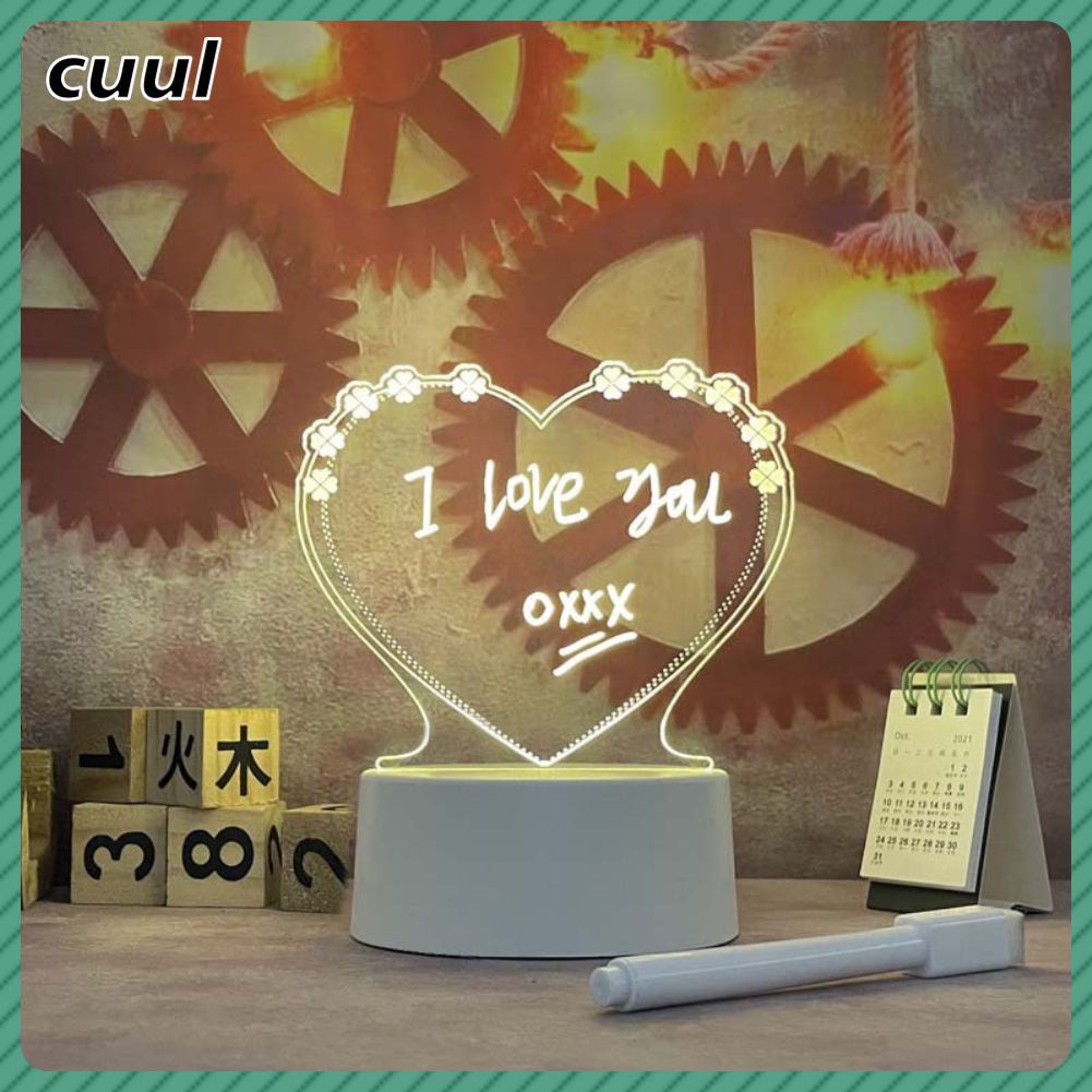 Hàng Có Sẵn Đèn Bảng Ghi Chú Usb Kèm Bút Xóa Được Đèn Ngủ Led Đèn Ngủ Trang Trí Để Bàn Đèn Bảng Tin Điện Tử Acrylic Trong Suốt Có Thể Ghi Lại Sáng Tạo Thanh Toán Khi Nhận Hàng