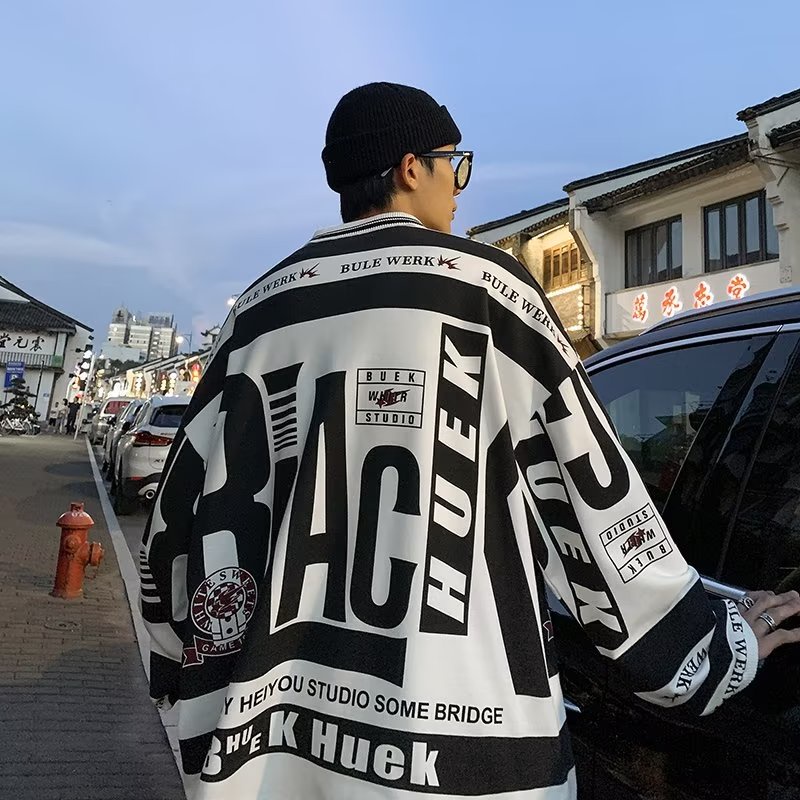 Áo Nỉ Cổ Tròn Dáng Rộng In Họa Tiết Thời Trang Hàn Quốc Mới Cho Nam Nữ