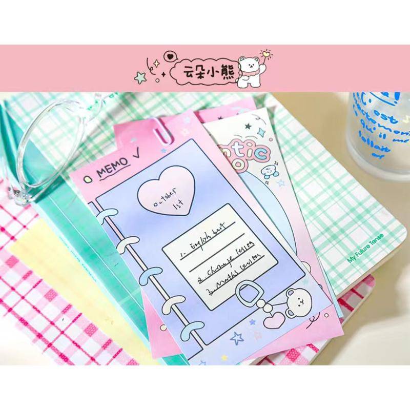 Bộ 80 Giấy Ghi Chú Họa Tiết Gấu Hoạt Hình / Ngôi Làng / Ngôi Nhà / Ngôi Làng Dễ Thương Dùng Làm Quà Tặng Cho Bé DIY