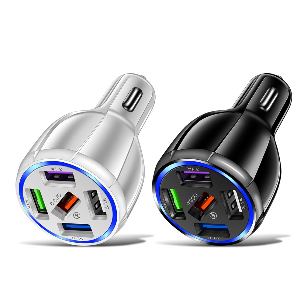 Tẩu Sạc Nhanh 5 Cổng USB 15A Có Đèn LED Cho iPhone 13 14 Xiaomi Huawei