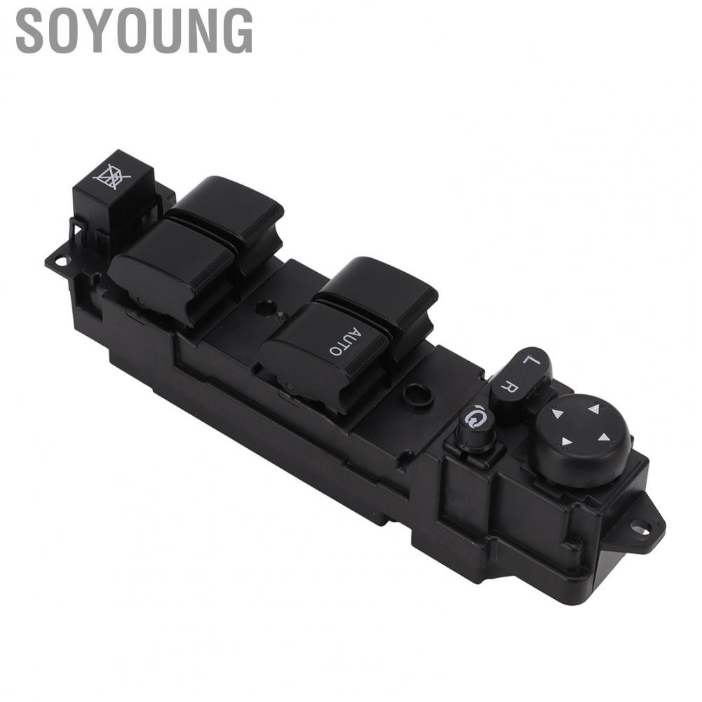 Soyoung D652‑66‑350A Durable Power Window Switch Lifter Button ABS Antiwear for RHD Replacement Mazda 6 2008-2012