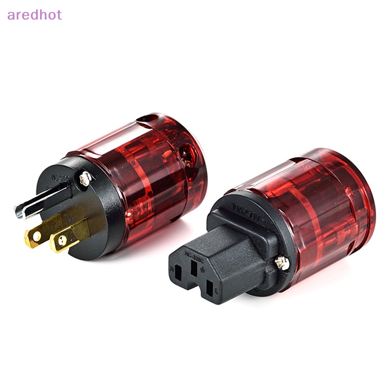 1 Cặp Phích Cắm Nguồn IEC US Mạ Vàng Mới