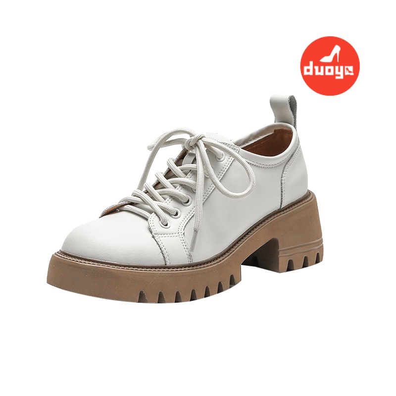 Duoya Giày Da Thật Đế Dày Buộc Dây Kiểu Anh Nhật Bản ~ [Hàng Có Sẵn]