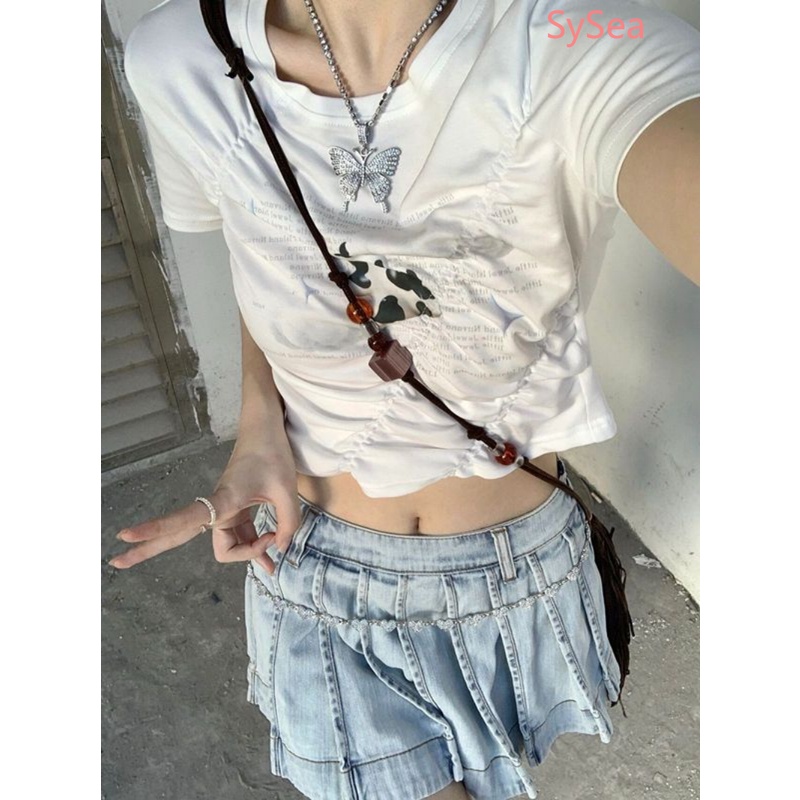 Áo Kiểu Xếp Ly Form Ôm Phong Cách Hàn Quốc Cho Nữ