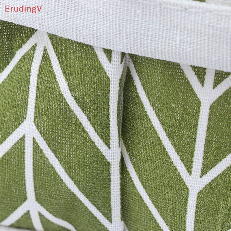 Giỏ Đựng Đồ Bằng Cotton Lanh Họa Tiết Hình Học Gấp Gọn Tiện Dụng [Mới] [Mới]