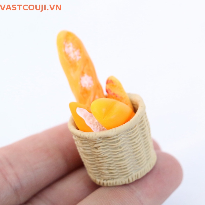 1 Bộ Giỏ Bánh Mì VASTJI Tỷ Lệ 1 / 12 Trang Trí Nhà Búp Bê