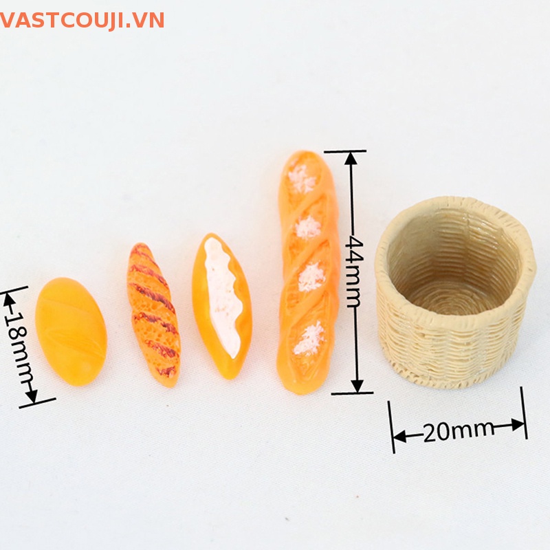 1 Bộ Giỏ Bánh Mì VASTJI Tỷ Lệ 1 / 12 Trang Trí Nhà Búp Bê