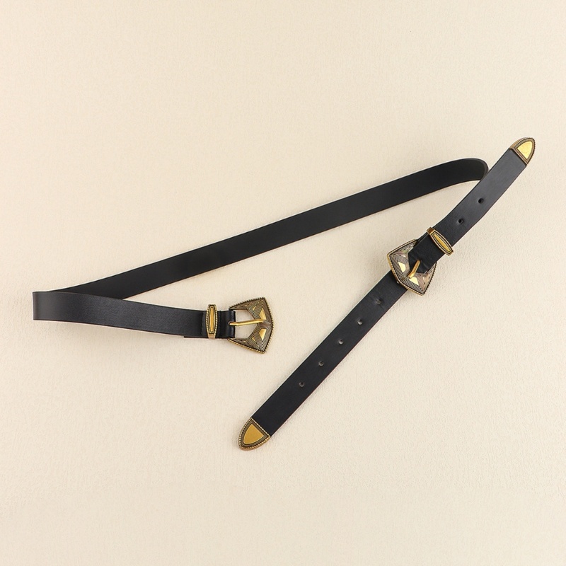 Nerf Hot Thắt Lưng Phong Cách Cao Bồi Đa Năng Hai Khóa Cho Quần Jean Nữ