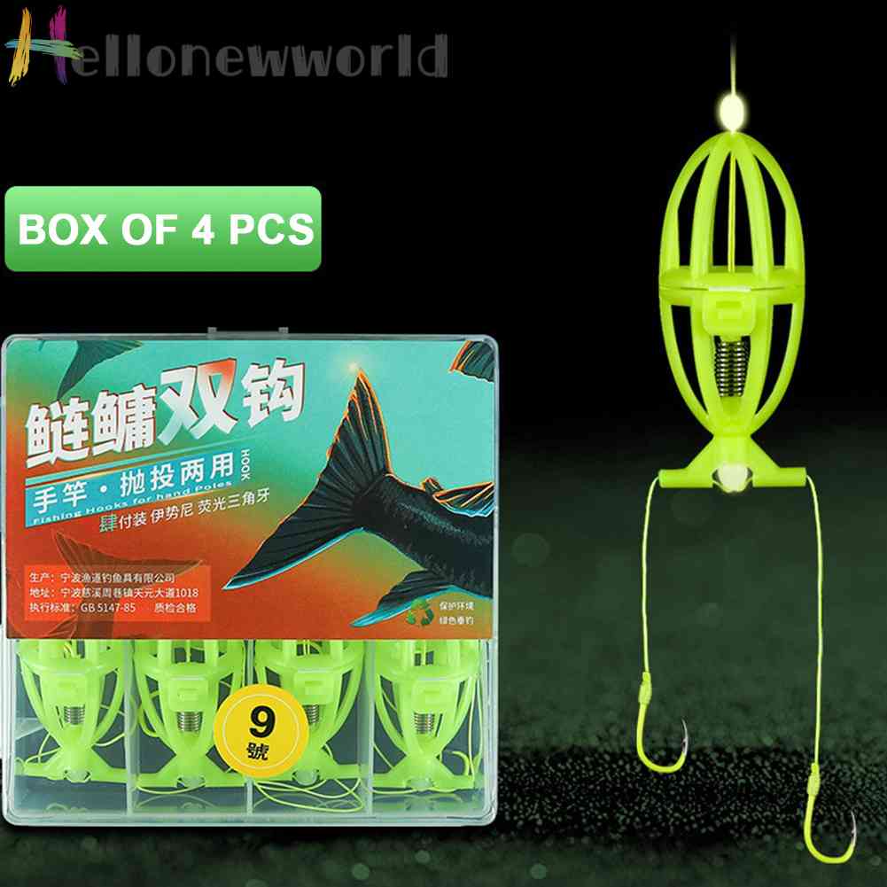 Set 4 Lồng Nhựa Đựng Mồi Câu Cá Tiện Lợi