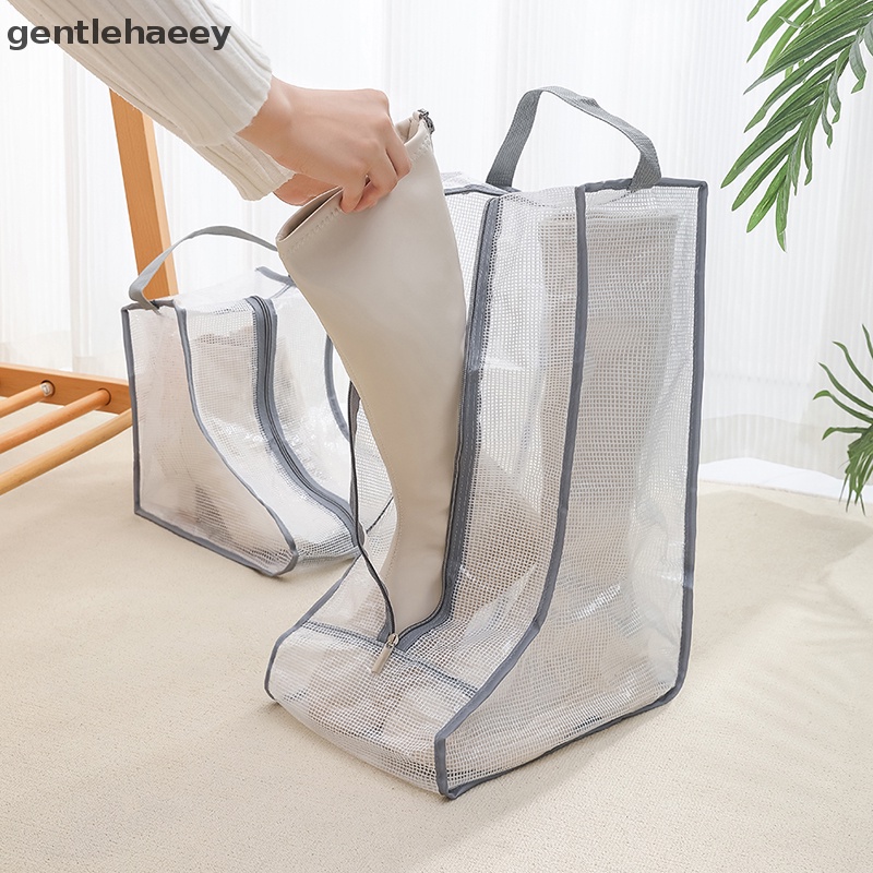 Túi Đựng Giày Trong Suốt Chống Nước Chống Bụi Có Khóa Kéo Tiện Lợi