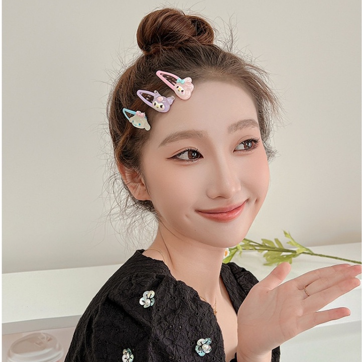 Kẹp Tóc BB Trong Suốt Họa Tiết Hoạt Hình Dễ Thương Cho Nữ