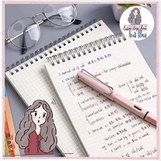 Sổ lò xo mở dọc size A5, B5, A4 ruột line, grid 80 tờ tặng kèm stickers