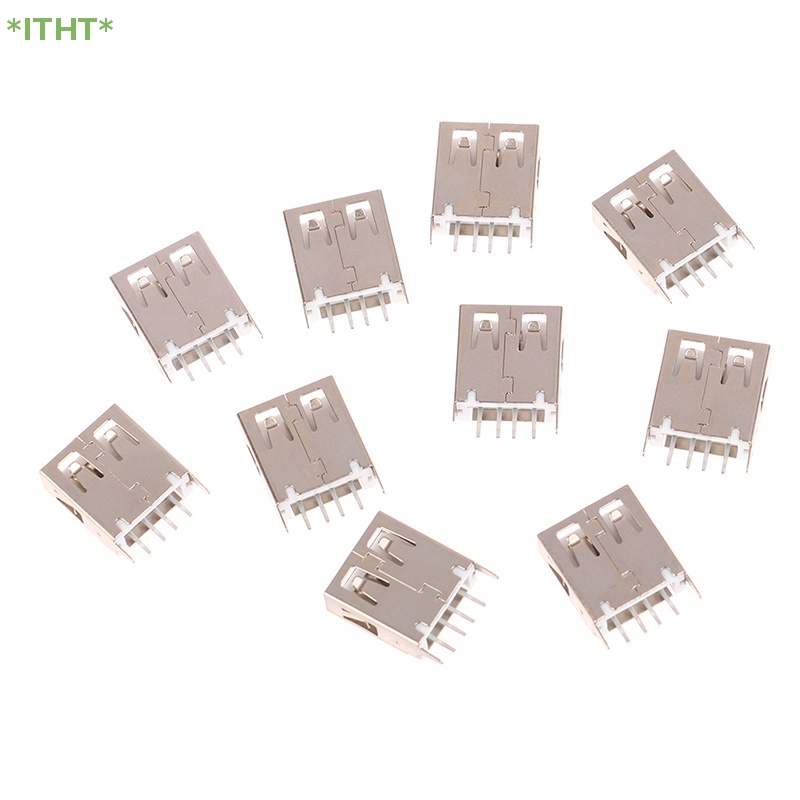 Bộ 10 Ổ Cắm USB Loại A Đầu Cái Xoay 180 Độ Mới