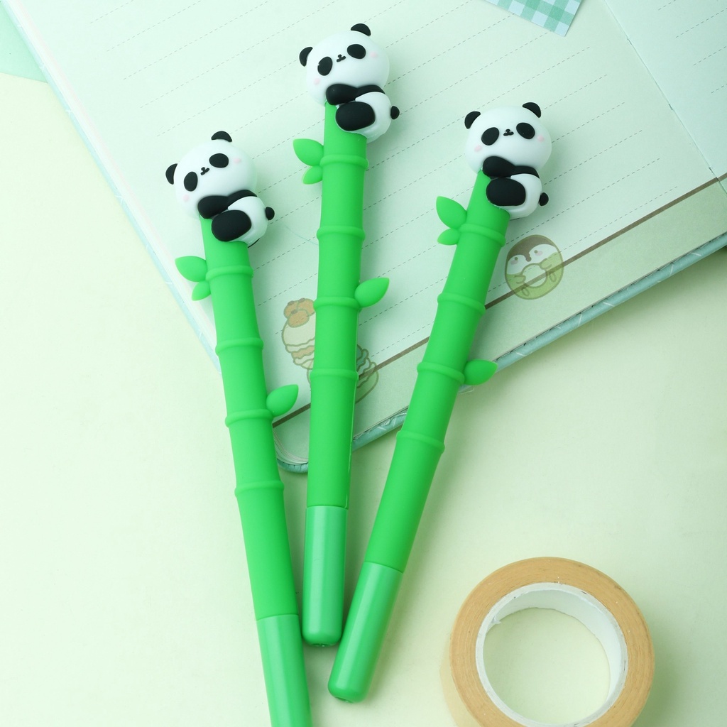 1 Bút Mực Gel Silicon Hình Gấu Trúc Dễ Thương