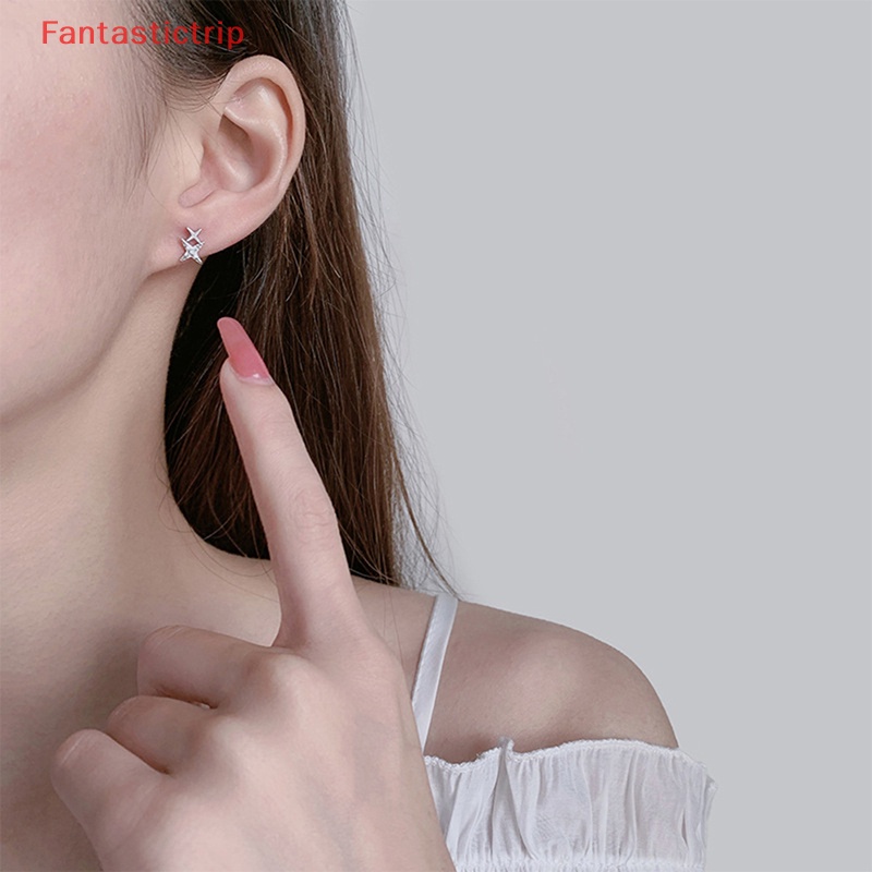 1 Đôi Bông Tai Hình Ngôi Sao Đính Đá Zircon y2k Thời Trang Dành Cho Nữ