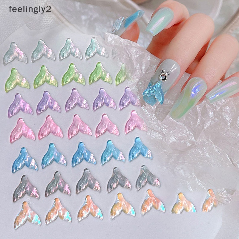 Bộ 20 HạT ĐíNh Trang Trí MóNg HìNh Đuôi Cá 3D