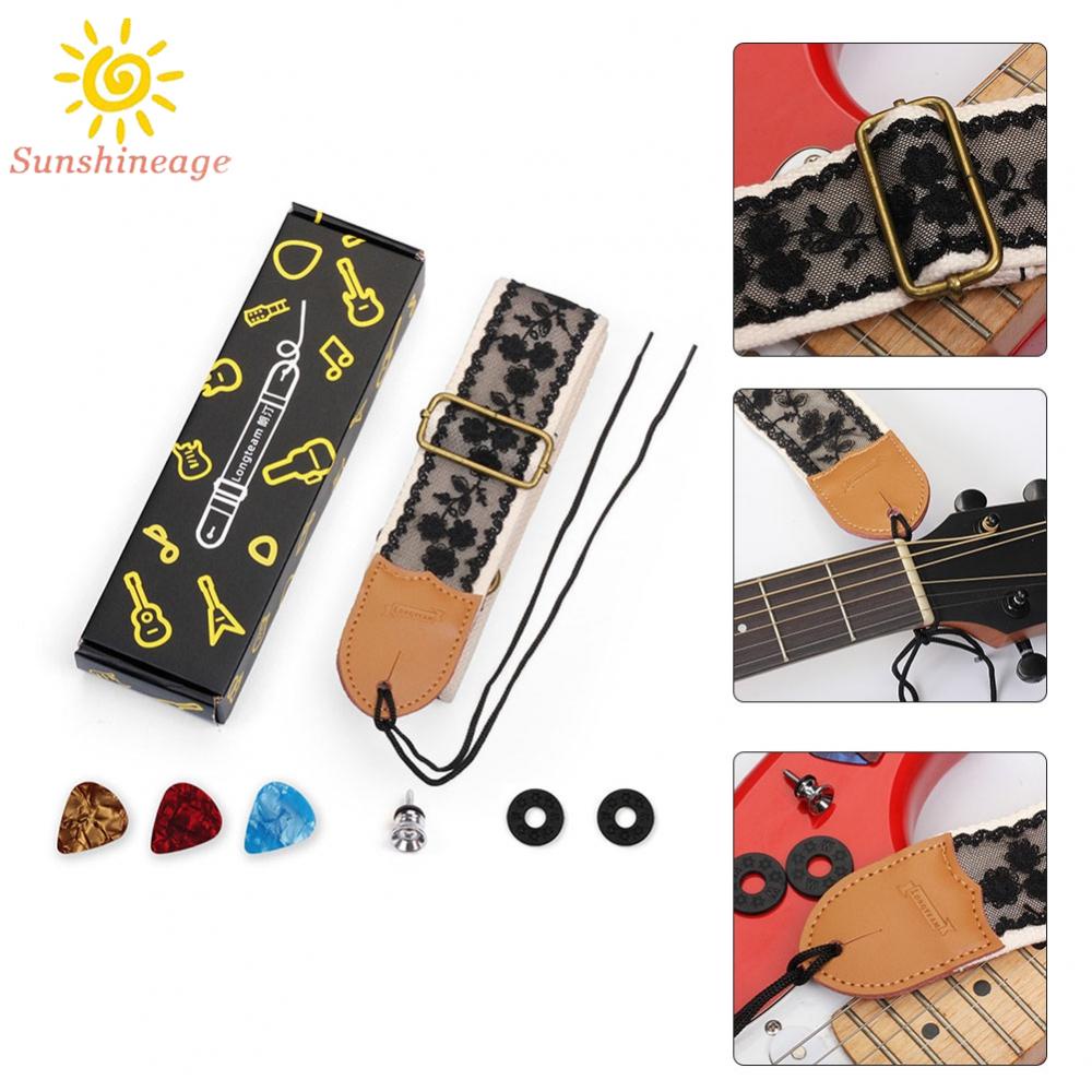 Dây Đeo Đàn Guitar Điện / Guitar Bass Có Khóa Cài Tùy Chỉnh Tiện Dụng