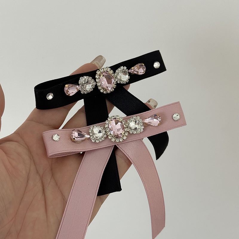 Kẹp Tóc Nơ Đính Đá Lấp Lánh Phong Cách Mới 2023 Cho Nữ