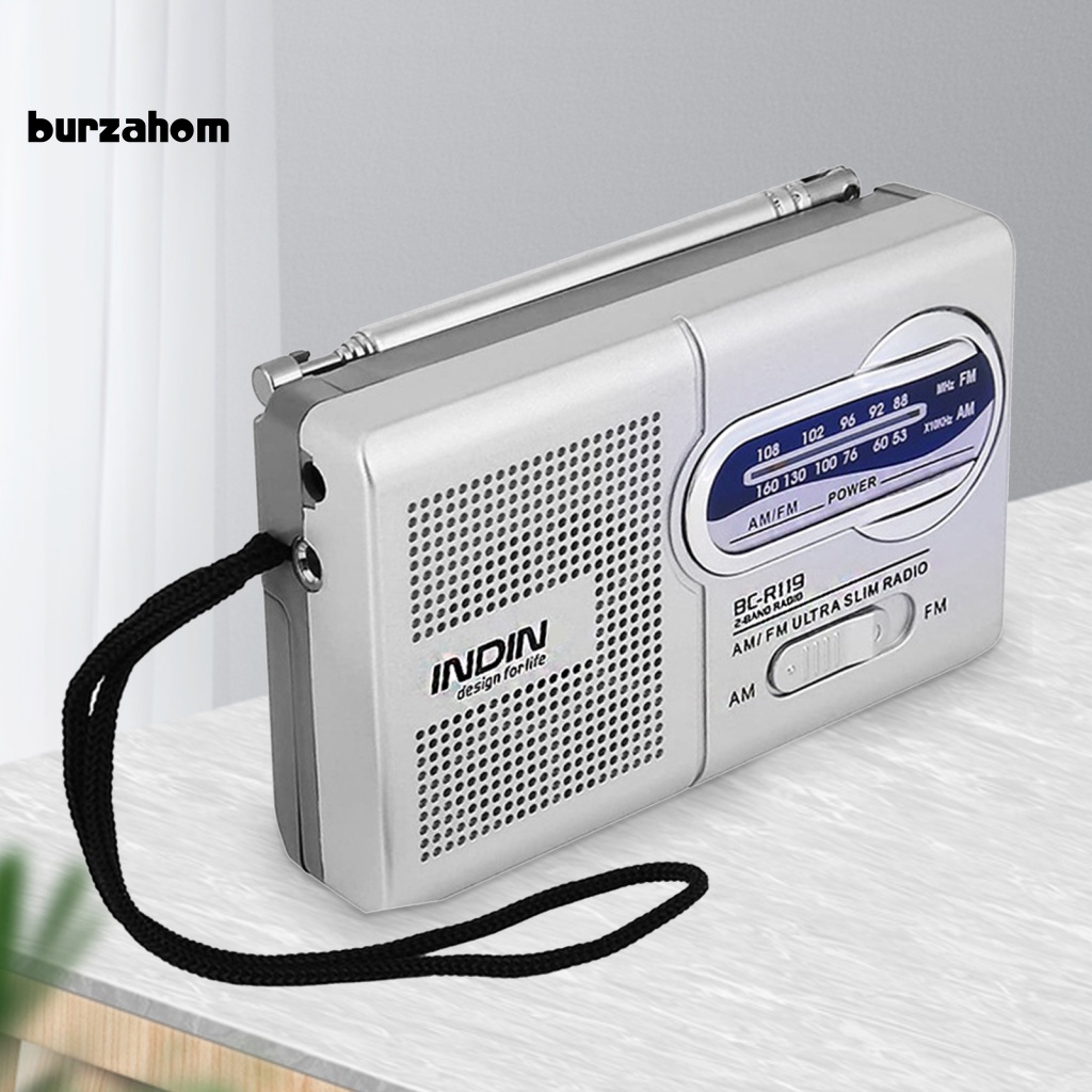 Thiết Bị Nhận Tín Hiệu Radio FM AM BC-R119 Đa Năng Màu Xám Bạc Cho Người Lớn Tuổi