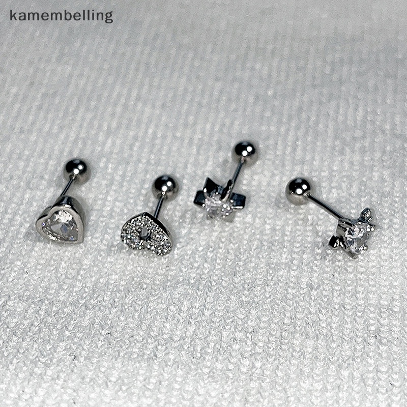 1 Khuyên Tai Hình Đôi Cánh Bằng Thép Không Gỉ Dễ Thương