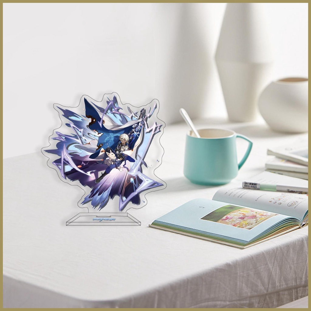 Biển Báo Hình Nhân Vật Alan Esta Bailu Bronya Danheng Màu Đen 16cm Bằng Acrylic