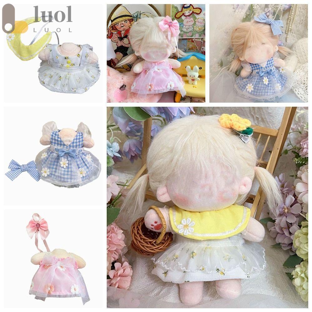 Váy Ren Hoa Kèm Băng Đô Xinh Xắn Cho Búp Bê 20CM