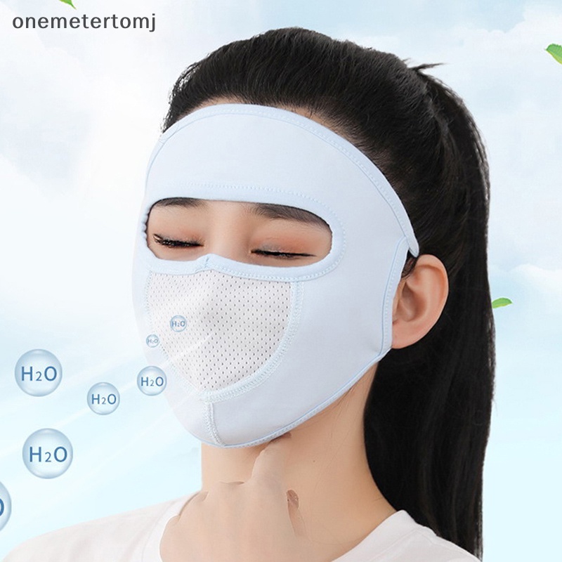 Onemetertomj Khẩu Trang Chống Tia UV Bằng Lụa Lạnh Khi Đi Xe Máy Xe Đạp EN